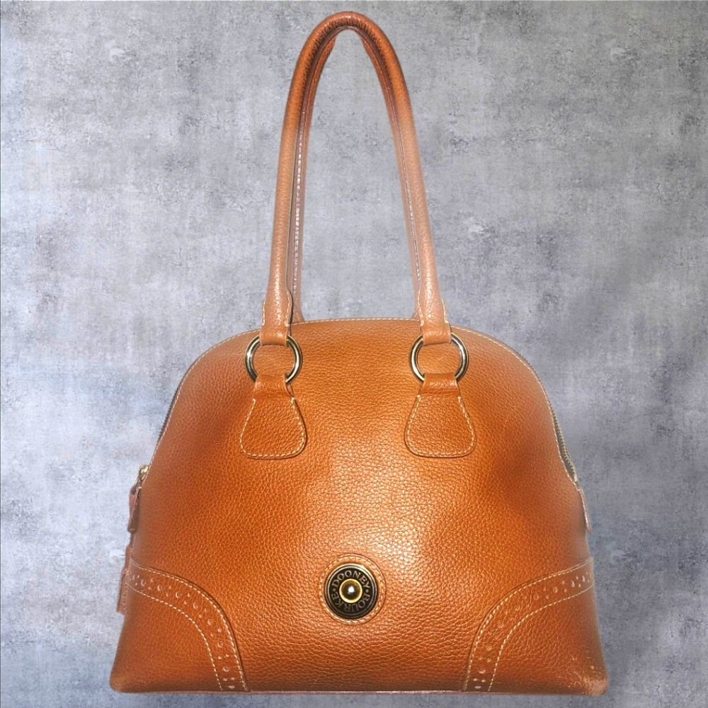 DOONEY & BOURKE PEBBLED LEATHER DOMED SATCHEL